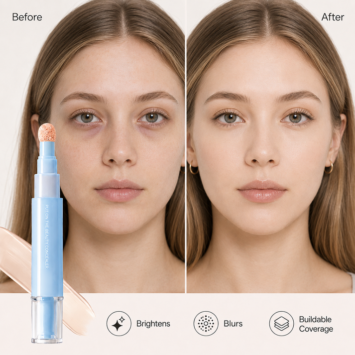 Limited Stock ⏰️！ 24H Full-Coverage Concealer Pen – Lightweight & Blendable Formula